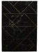 Think Rugs craft 23299 black gold Yellow, Black Living Room Geometric Rug.
