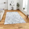 Think Rugs craft 23299 ivory silver Grey, Ivory Living Room Geometric Rug.