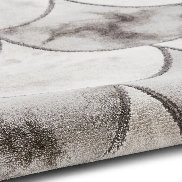Think Rugs craft 23361 grey silver Grey Living Room Geometric Rug.
