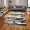 Think Rugs craft 23430 grey gold Grey, Yellow, Multicoloured Living Room Geometric Rug.