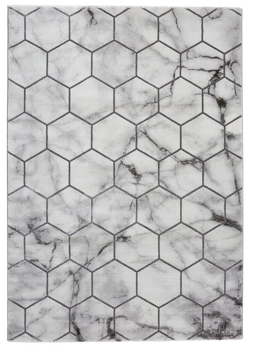 Think Rugs craft ng719 grey silver Grey Living Room Geometric Rug.