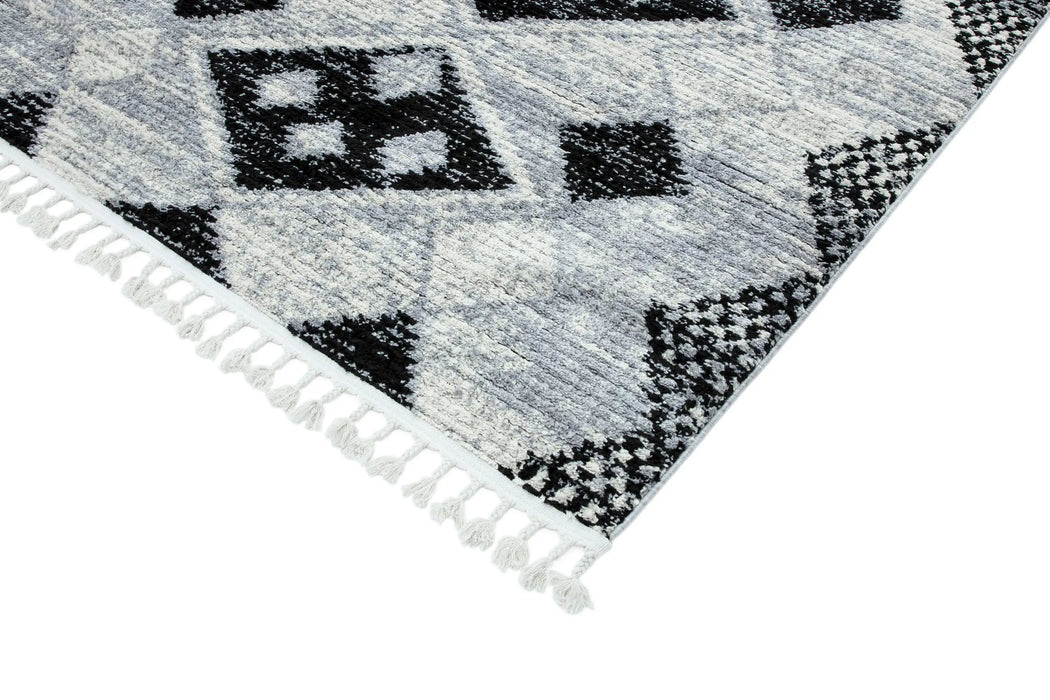 Asiatic cyrus cy07 layla Grey, Black Living Room  Rug.