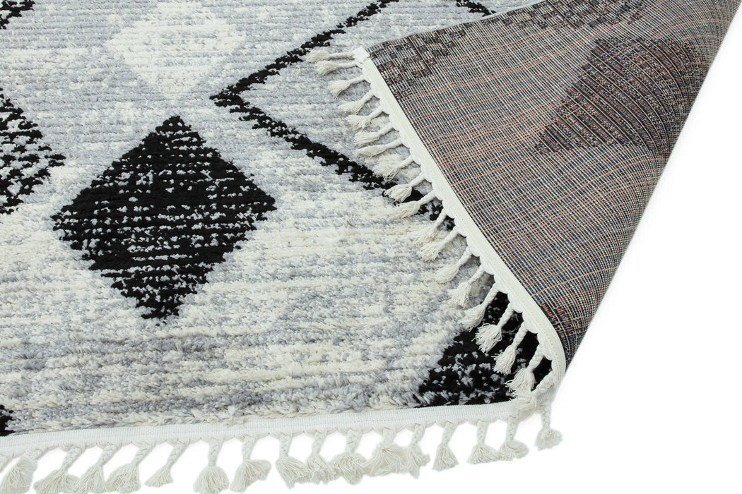 Asiatic cyrus cy07 layla Grey, Black Living Room  Rug.