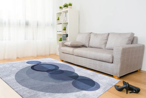 Jackie and the Fish jackieandthefish dancer arara blue Blue, Multicoloured Living Room Flat Weave Rug.
