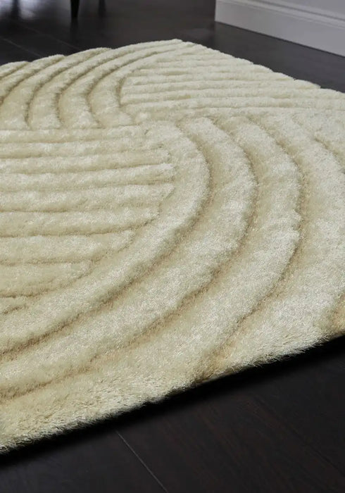 Origins dallas champagne Ivory  Shaggy Rug.