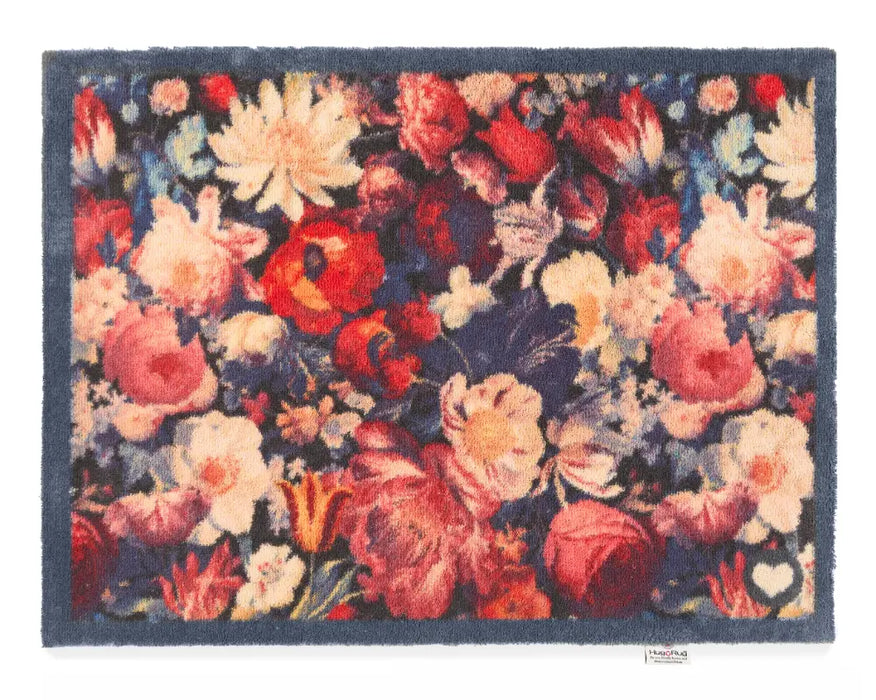 Hug Rug Washable Dark Florals Multi