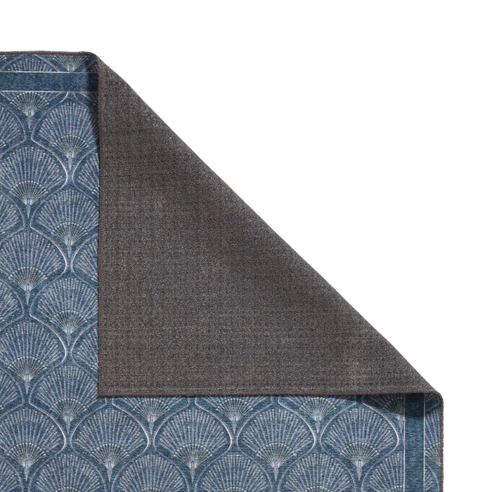 Catherine Lansfield Deco Peacock Washable Blue Rug