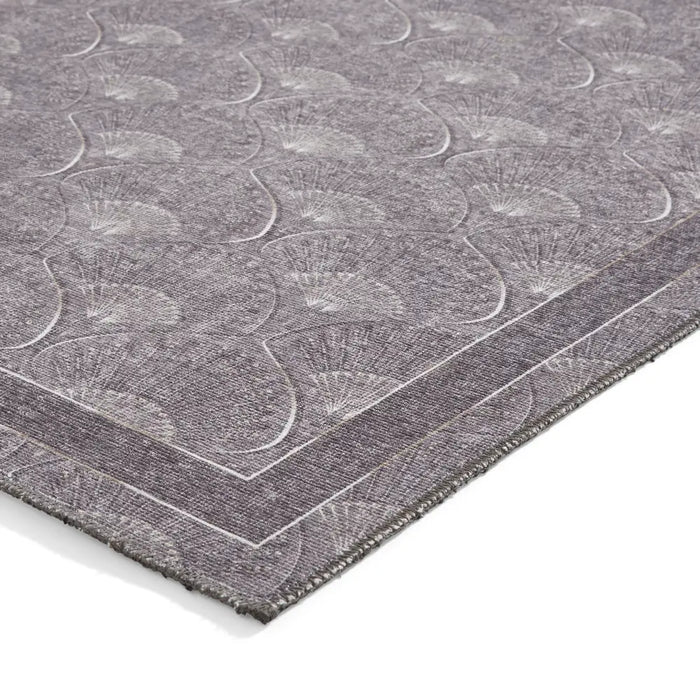Catherine Lansfield Deco Peacock Washable Grey Rug
