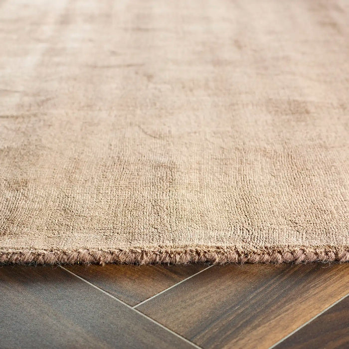Origins delano fringe mink Brown Living Room  Rug.