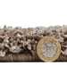 Think Rugs deluxe mink Brown Living Room Shaggy Rug.