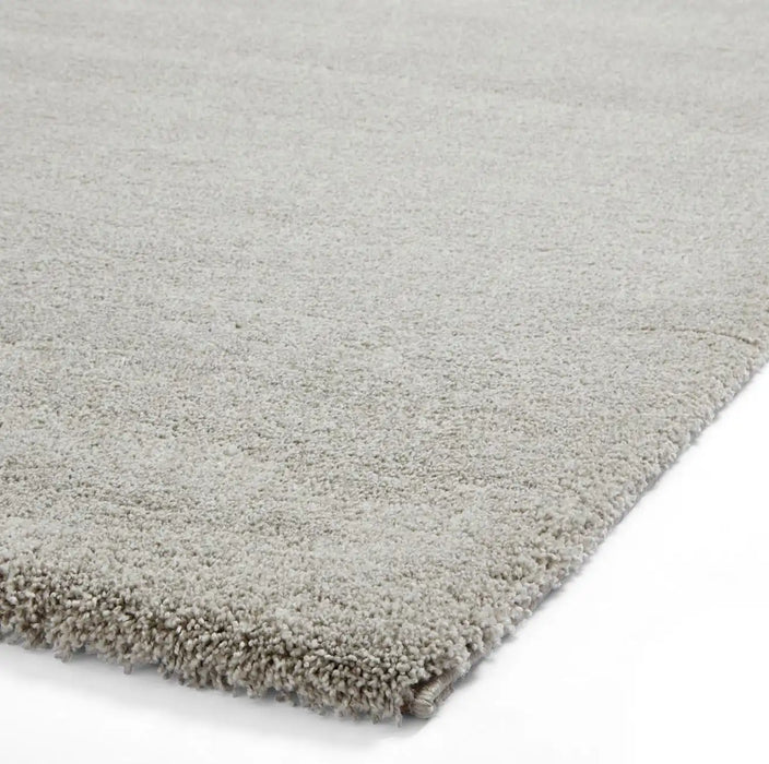 Think Rugs deluxe silver Grey Living Room Shaggy Rug.