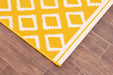 Rug Style terrace outdoor diamond gold Yellow Living Room Geometric Rug.