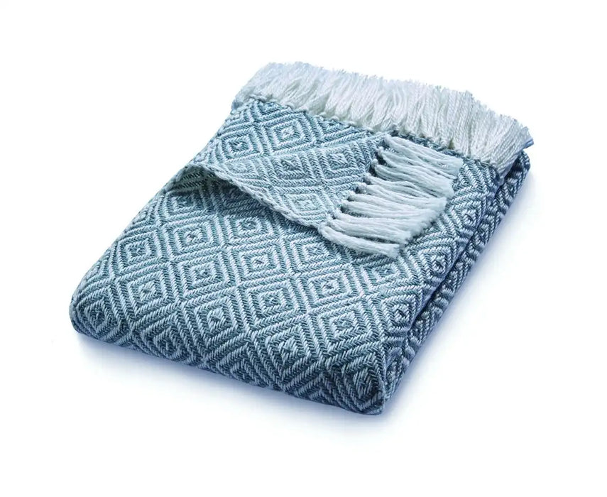 Origins hug rug woven diamond denim Blue Living Room Flat Weave Rug.