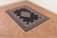 Rug Style traditional poly douglas dark grey Grey Living Room Moroccan Rug.