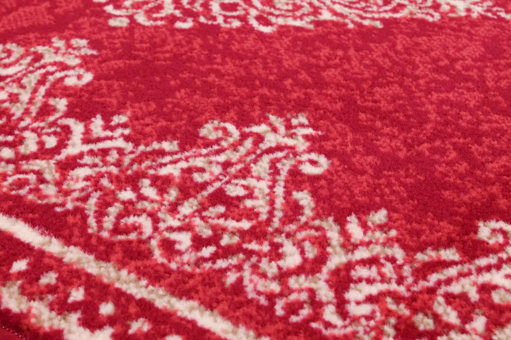 Rug Style traditional poly douglas red Red Living Room Moroccan Rug.