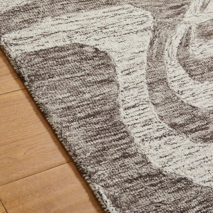 Oriental Weavers elements ow cycle Brown Living Room Wool Rug.