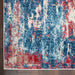 Nourison etchings etc02 multi Blue, Multicoloured, Red Living Room  Rug.