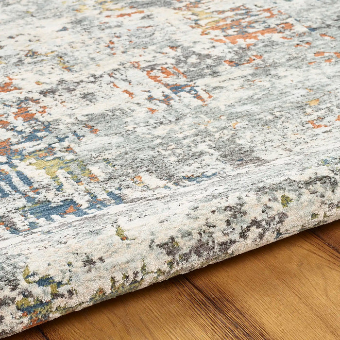 Mastercraft ella 6830a grey Grey Living Room Floral Rug.