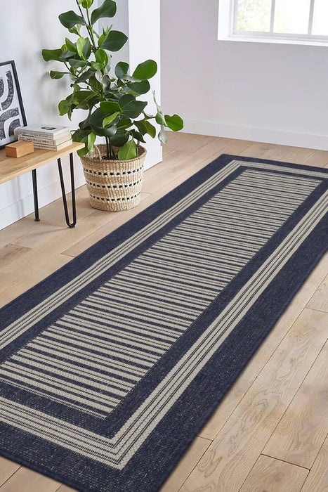 FLATWEAVE GEL Border Navy