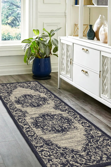 FLATWEAVE GEL Medallion Navy