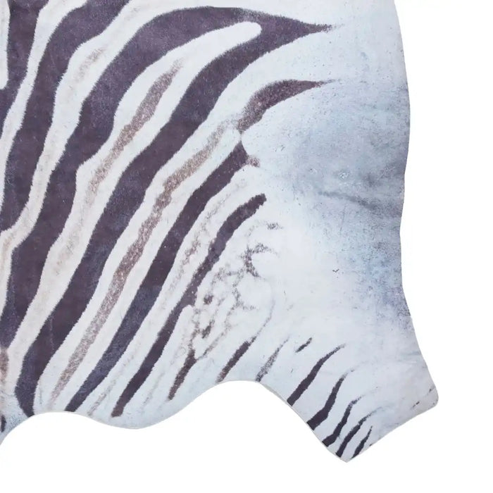 Think Rugs faux animal print zebra print Black, Ivory Living Room  Rug.