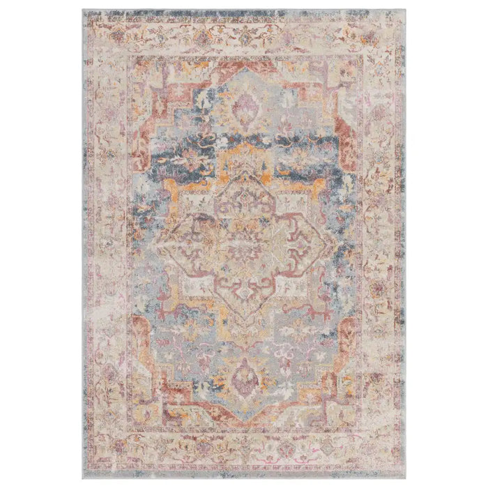 Asiatic flores azin fr01 Multicoloured Living Room Floral Rug.