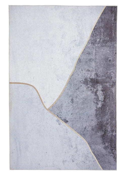 Think Rugs force k7279 grey gold Grey, Yellow Living Room Flat Weave Rug.