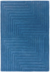 Asiatic form blue Blue  Wool Rug.