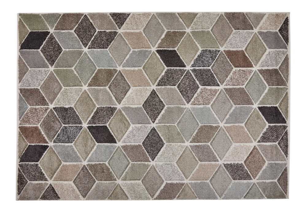 Oriental Weavers gio 22001 j Multicoloured Living Room Geometric Rug.