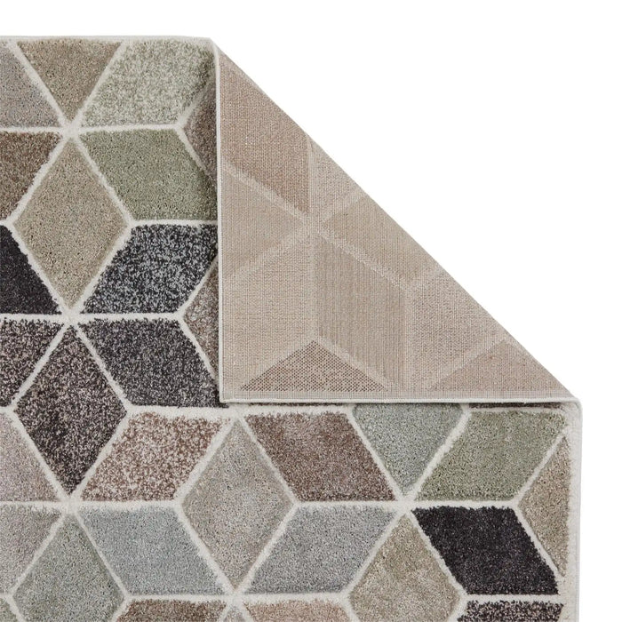 Oriental Weavers gio 22001 j Multicoloured Living Room Geometric Rug.