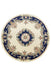 Oriental Weavers royal indian cream blue Blue, Ivory Living Room Wool Rug.