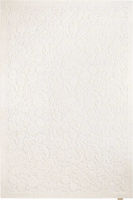 Agnella galaxy wool alulala white Cream Living Room Natural Fibre Rug.