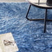 Origins shimmer denim blue Blue Living Room Shaggy Rug.
