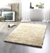 Origins shimmer champagne Beige, Ivory Living Room Shaggy Rug.