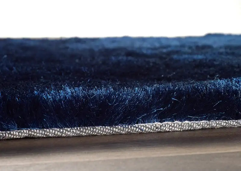 Origins shimmer indigo Blue Living Room Shaggy Rug.