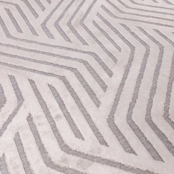 Asiatic glaze silver data Grey Living Room Geometric Rug.