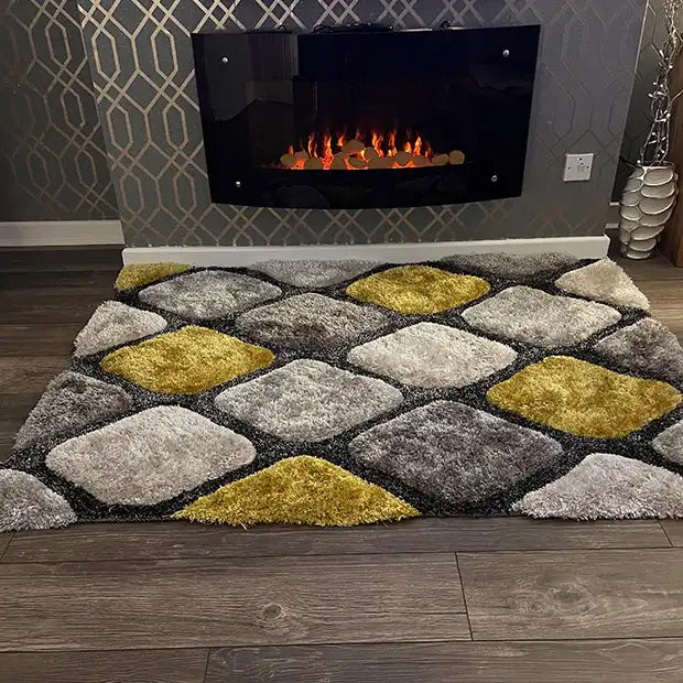 Photo by Suzanne D., |  noble house 9247 grey yellow   Rug.