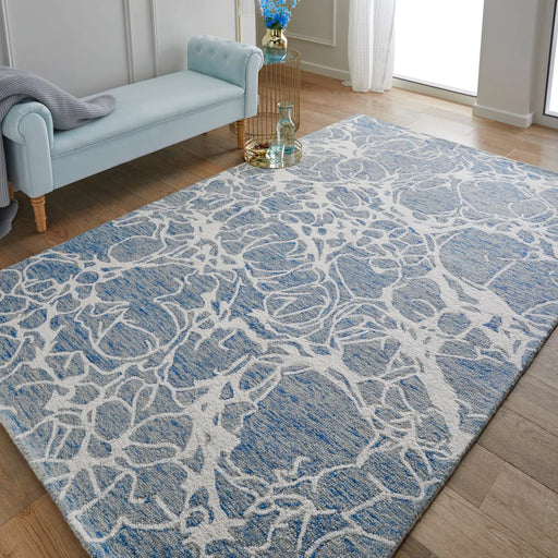 Oriental Weavers hampton sophie Blue, Ivory Living Room  Rug.
