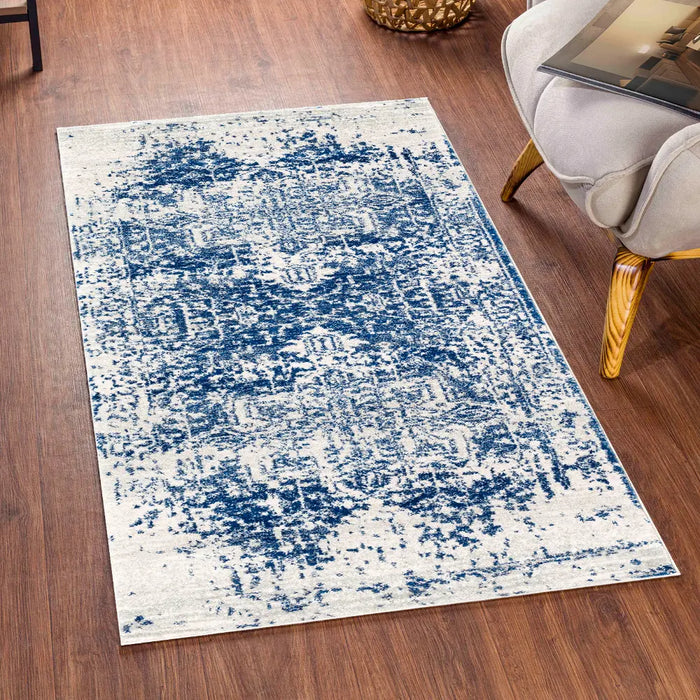 JULIETTE Vintage Traditional Oriental Boho Navy Rug