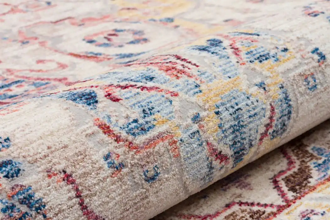 Concept Looms heritage concept looms hrtg101 ivory multi Ivory, Multicoloured Living Room Moroccan Rug.