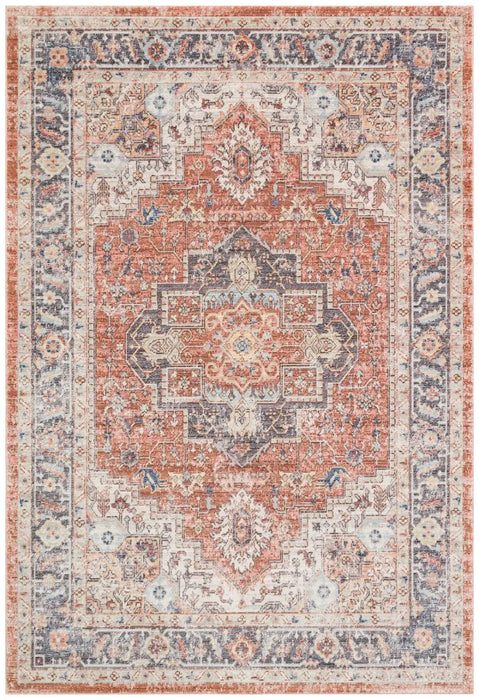 Concept Looms heritage concept looms hrtg105 rust blue Blue, Orange Living Room Moroccan Rug.