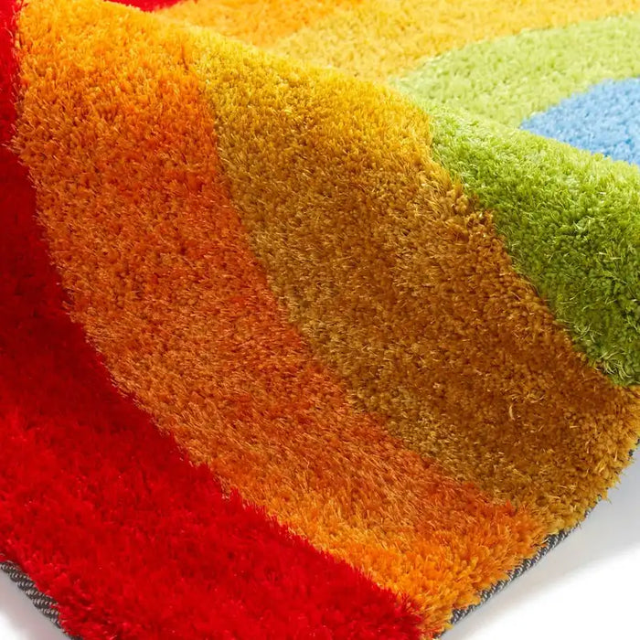 Think Rugs think kids 6083 rainbow Multicoloured Living Room  Rug.