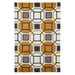 Think Rugs hk 9238 ivory yellow Yellow, Ivory Living Room Geometric Rug.