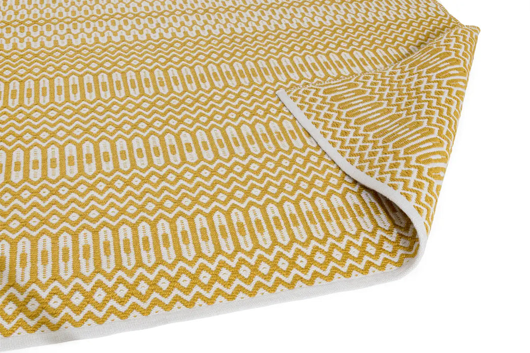Asiatic halsey mustard Yellow Living Room Geometric Rug.