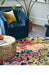 Harlequin harlequin sanguine aubergine palm apricot indigo 143205 Multicoloured Living Room Wool Rug.