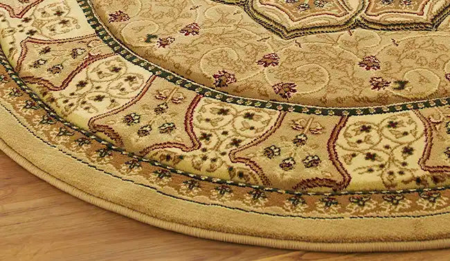 Think Rugs heritage 4400 beige Beige Living Room  Rug.