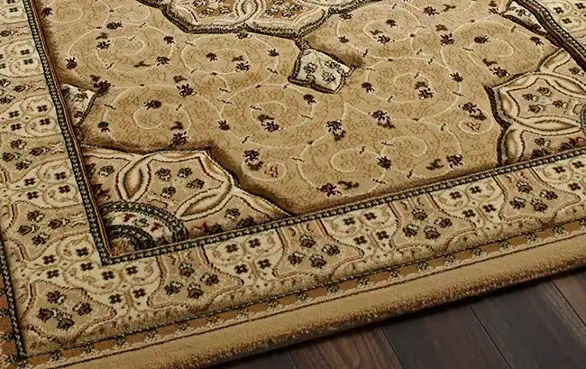 Think Rugs heritage 4400 beige Beige Living Room  Rug.