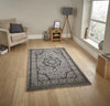 Think Rugs heritage 4400 grey Grey Living Room  Rug.