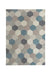 Origins hexagon pastel blues Blue Living Room Wool Rug.
