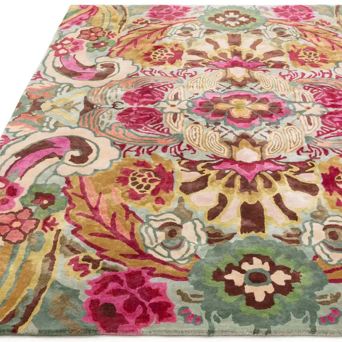 Asiatic katherine carnaby historia historia Multicoloured Living Room Floral Rug.